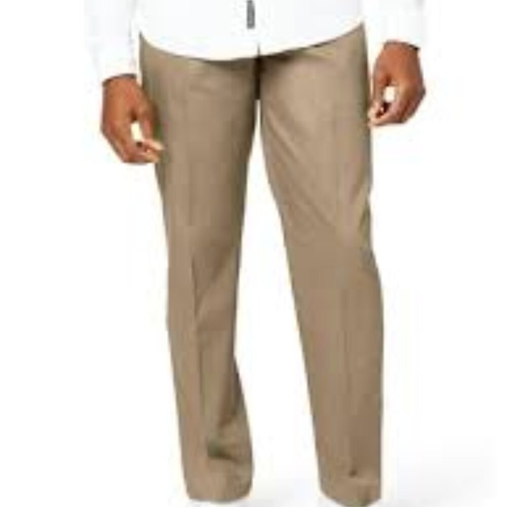 Dockers Men's Big & Tall Signature Stretch Khaki Pants in Dark Pebble NWT